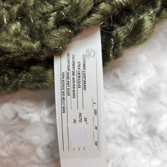 Lucky Brand Knit Sage Woven Crochet Scarf and Beanie - Picture 16 of 16